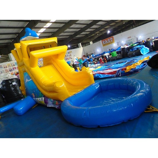 Inflatable Garden Slide Dolphin